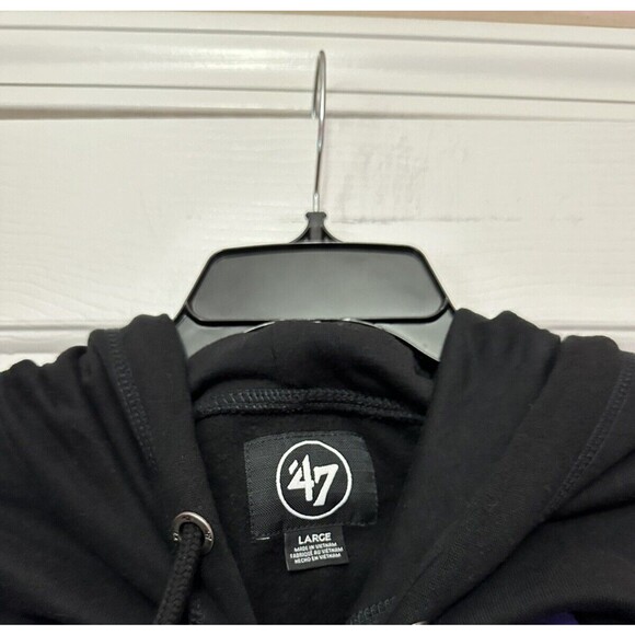 ‘47 Brand Baltimore Ravens Black Boxout Headline Pullover Hoodie Mens Size Large - Picture 3 of 5